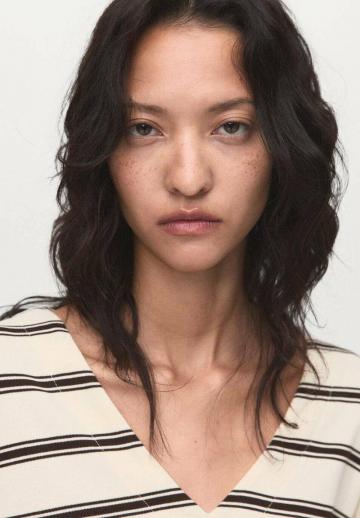 Пуловер в полоску