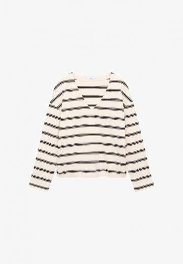 Пуловер в полоску