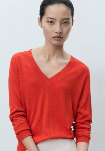 Пуловер с рукавом три четверти