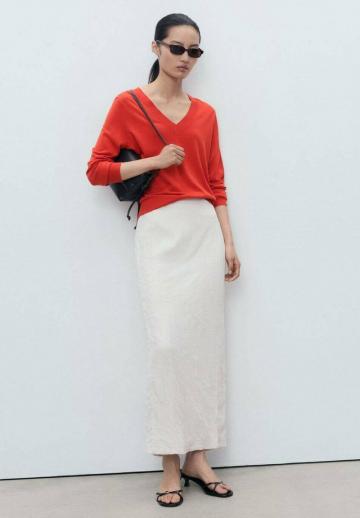 Пуловер с рукавом три четверти