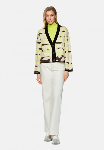 Жаккардовая вязаная кофта