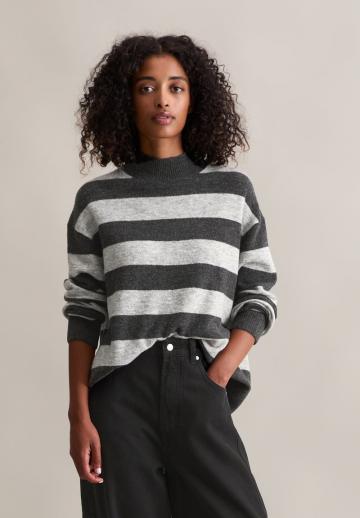 Пуловер в полоску