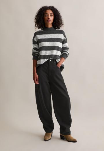 Пуловер в полоску