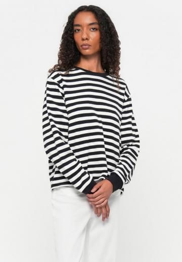 Пуловер в полоску