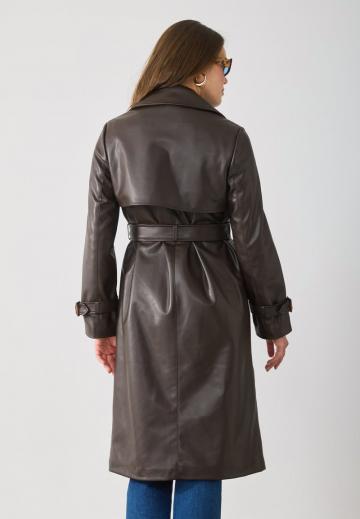 Пальто из искусственной кожи