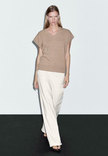 Пуловер с коротким рукавом