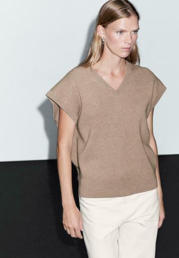 Пуловер с коротким рукавом