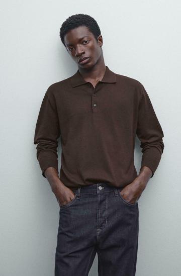 Поло с длинным рукавом