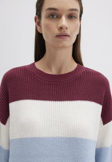 Пуловер в полоску