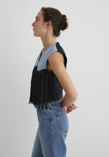Джинсовая жилетка