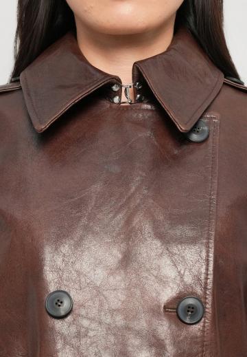 Кожаное пальто