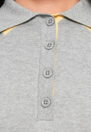 Пуловер с воротником поло