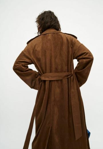 Пальто из искусственной кожи