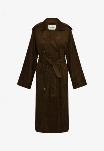 Пальто из искусственной кожи