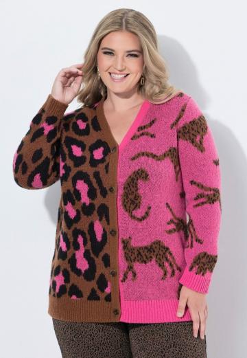 Жаккардовая вязаная кофта