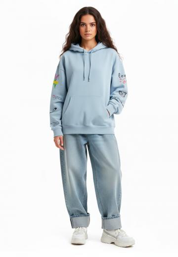 Пуловер с капюшоном