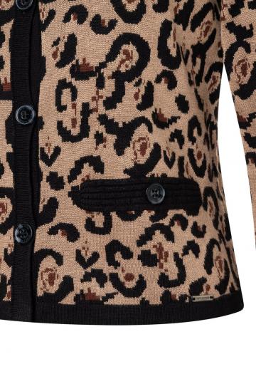 Жаккардовая вязаная кофта