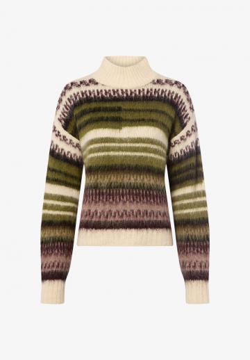 Пуловер в полоску