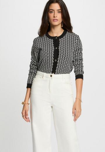 Жаккардовая вязаная кофта