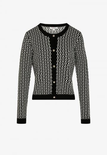 Жаккардовая вязаная кофта