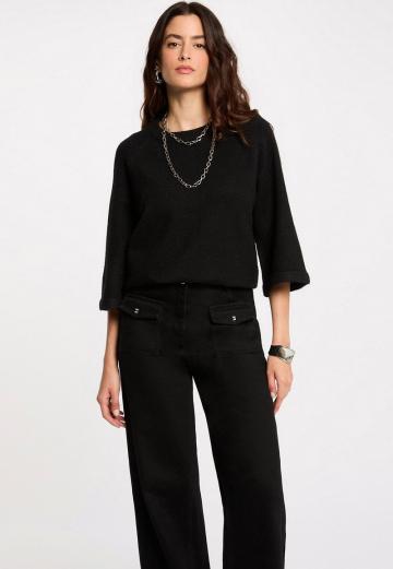 Пуловер с рукавом три четверти