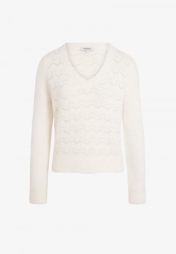 Пуловер с вырезом V