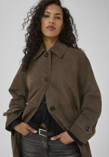 Кожаное пальто