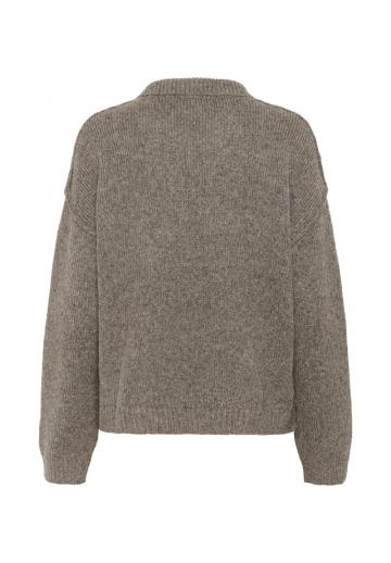 Пуловер с воротником поло