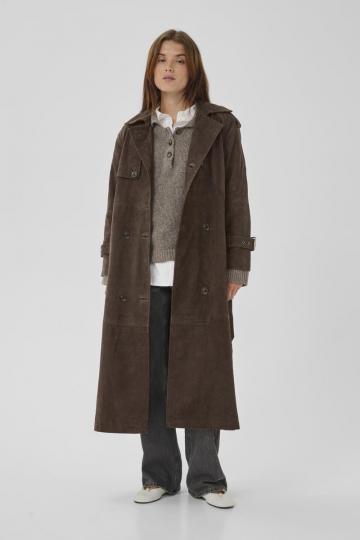 Кожаное пальто