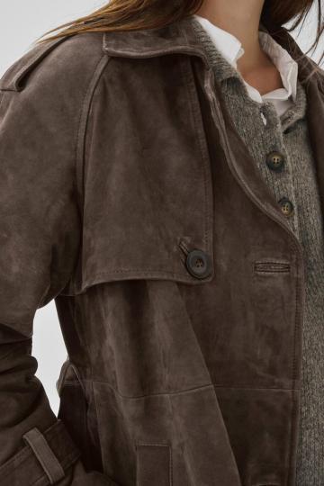 Кожаное пальто