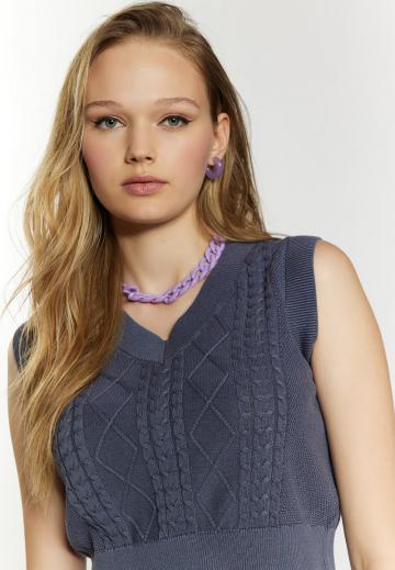 Пуловер без рукавов