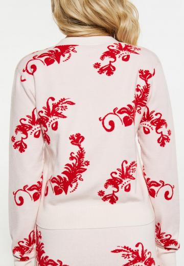 Жаккардовая вязаная кофта