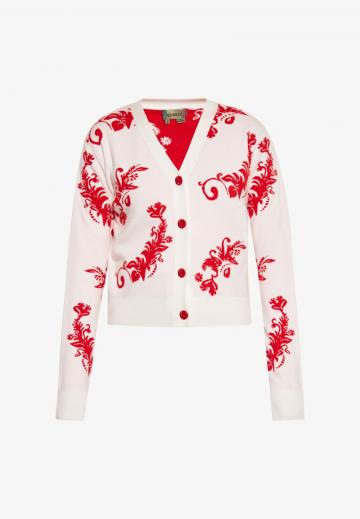 Жаккардовая вязаная кофта