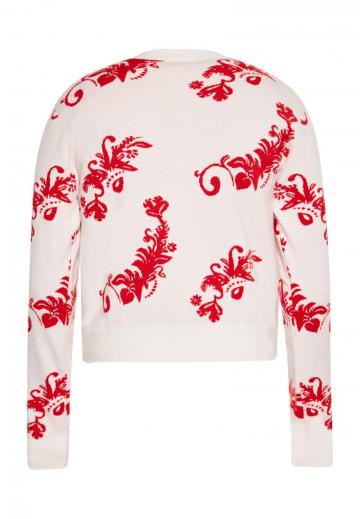 Жаккардовая вязаная кофта