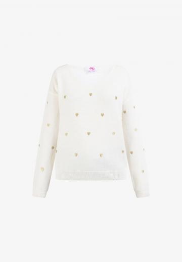 Пуловер с вырезом V