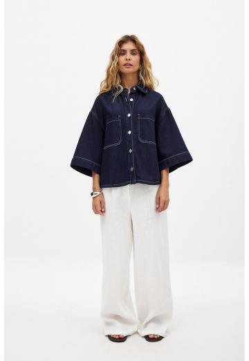 Джинсовая блузка