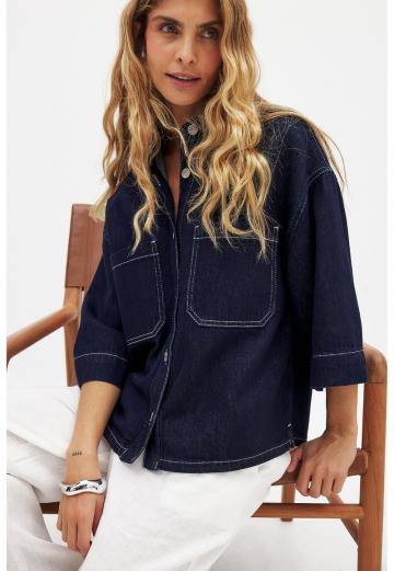 Джинсовая блузка