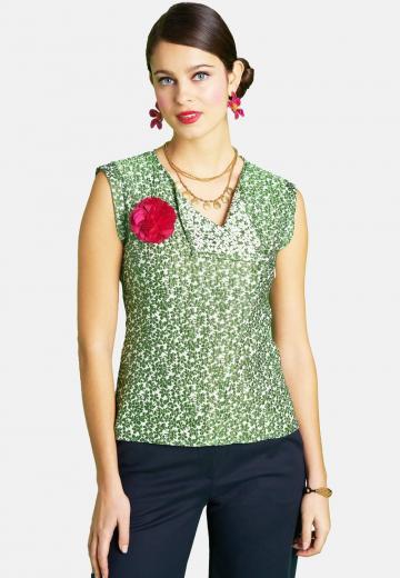 Блузка без рукавов