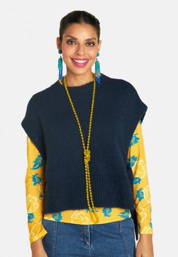 Пуловер с коротким рукавом