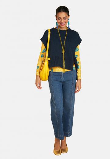 Пуловер с коротким рукавом