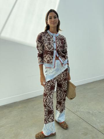 Жаккардовая вязаная кофта