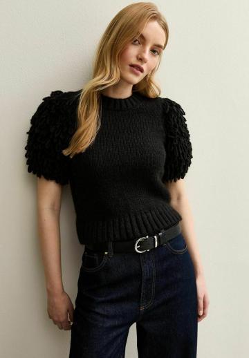 Пуловер с коротким рукавом