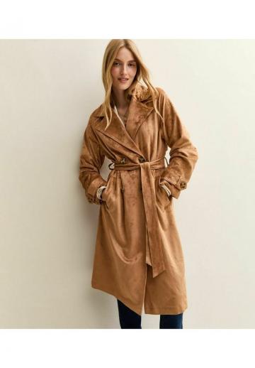 Пальто из искусственной кожи