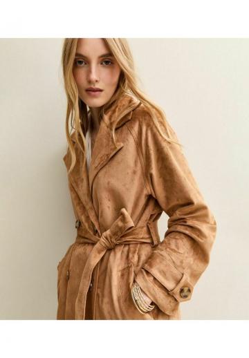 Пальто из искусственной кожи