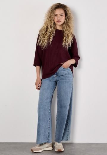 Пуловер с рукавом три четверти