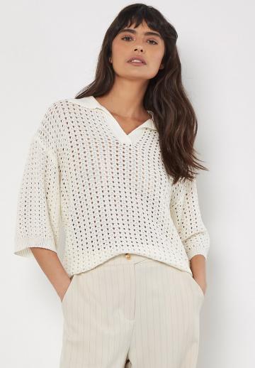 Пуловер с рукавом три четверти