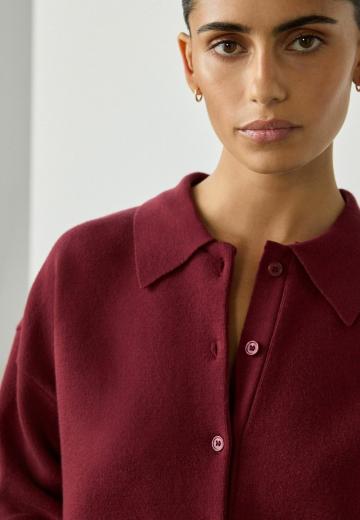 Пуловер с воротником поло