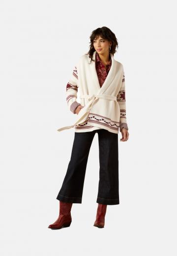 Жаккардовая вязаная кофта