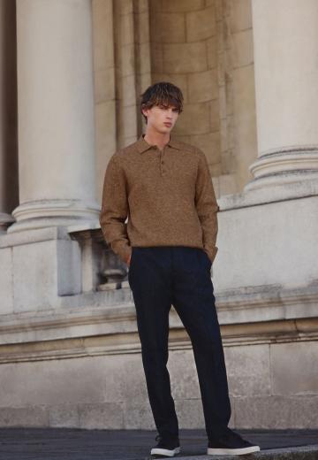 Поло с длинным рукавом