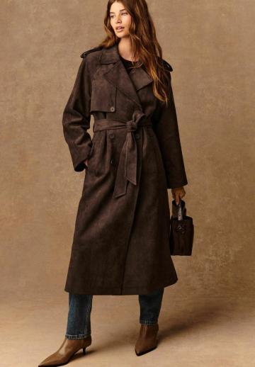 Пальто из искусственной кожи